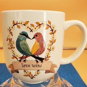 Geninne Zlatkis LOVE WINS Coffee Cup Mug Hallmark love birds Santa Fe artist